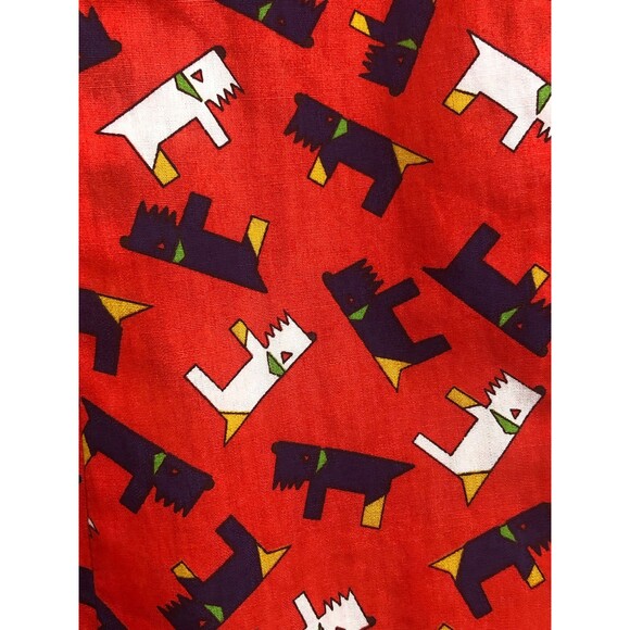 1960s KAY WHITNEY DOG Print Front Zipper Cotton Dress W/Hip Pockets. Small - Picture 6 of 10
